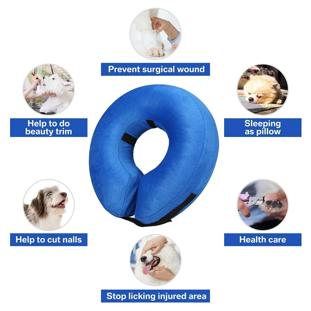 Inflatable Recovery Collar for Dogs & Cats – Soft E-Collar Alternative After Surgery