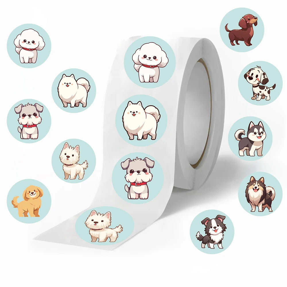 500-Piece Dog Breed Sticker Pack – Cute PVC Stickers for Laptops, Notebooks & More
