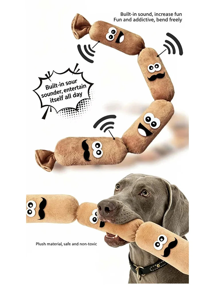 Squeaky Sausage Dog Toy – Plush Chew & Interactive Play