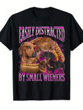Easily Distracted By Small Wieners — Funny Dachshund Graphic T-Shirt