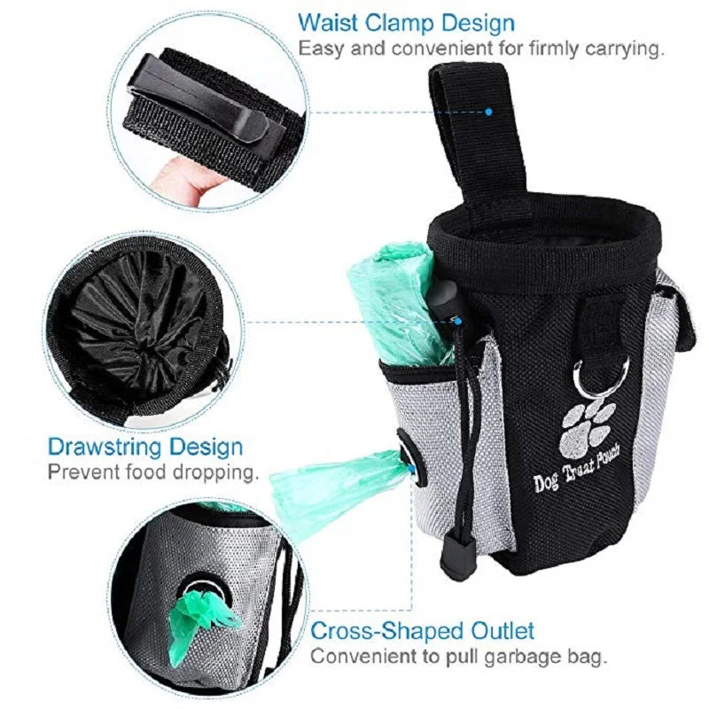 Dog Training Treat Pouch with Waste Bag Holder