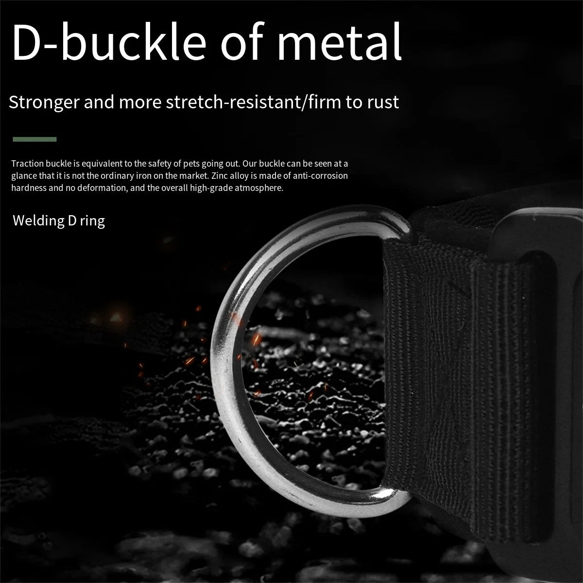 Military Tactical Dog Collar | Durable Nylon Adjustable Collar for Large Dogs