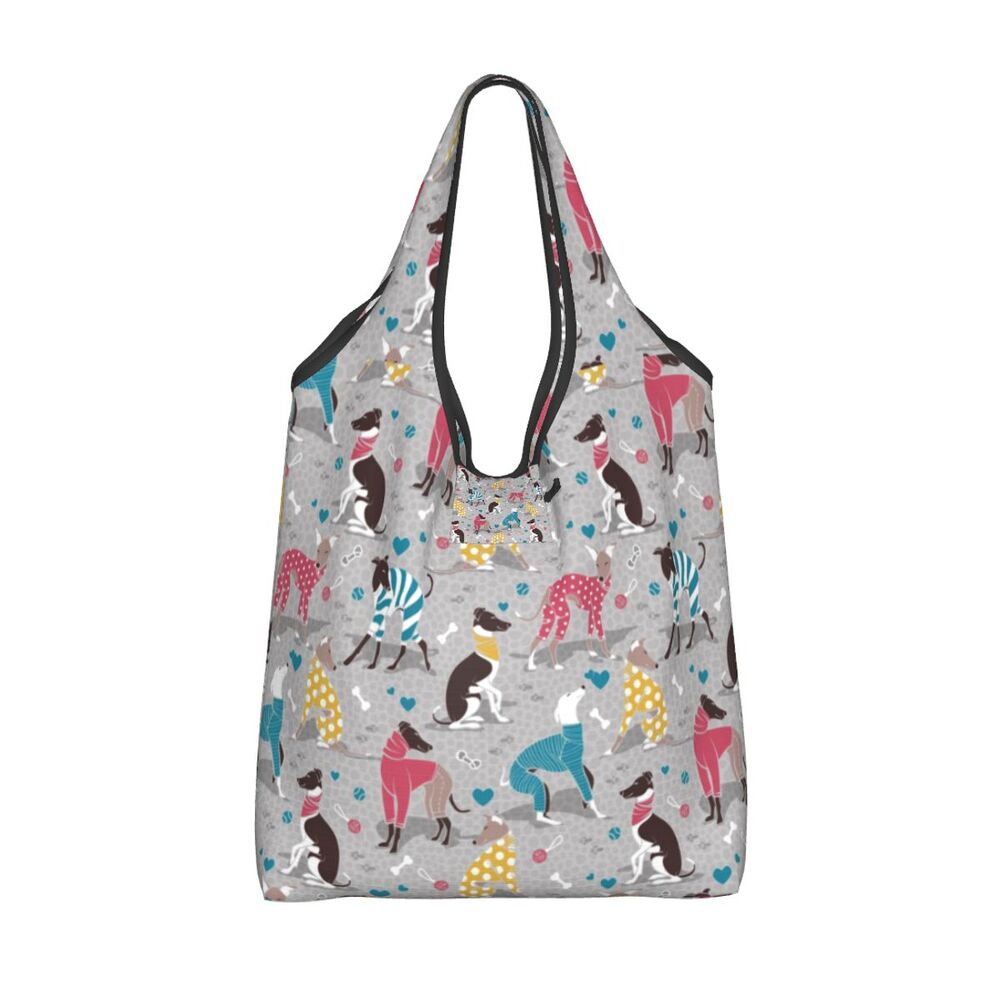 Greyhound Tote Bag — All-Over Print Sighthound Shopping Bag