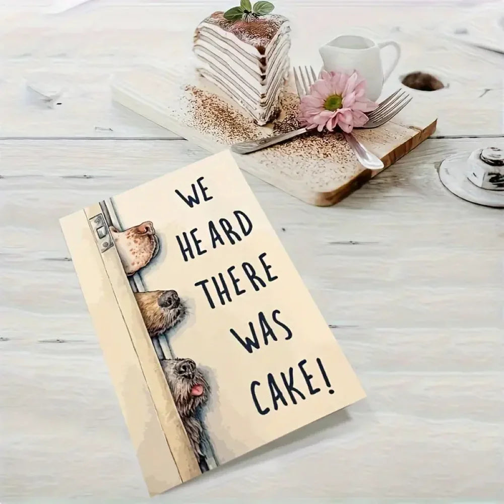 Cute Cartoon Dog Birthday Card With Envelope