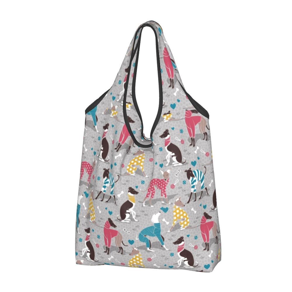Greyhound Tote Bag — All-Over Print Sighthound Shopping Bag