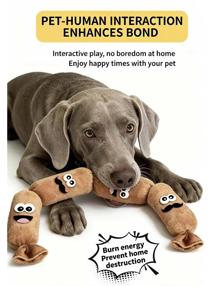 Squeaky Sausage Dog Toy – Plush Chew & Interactive Play