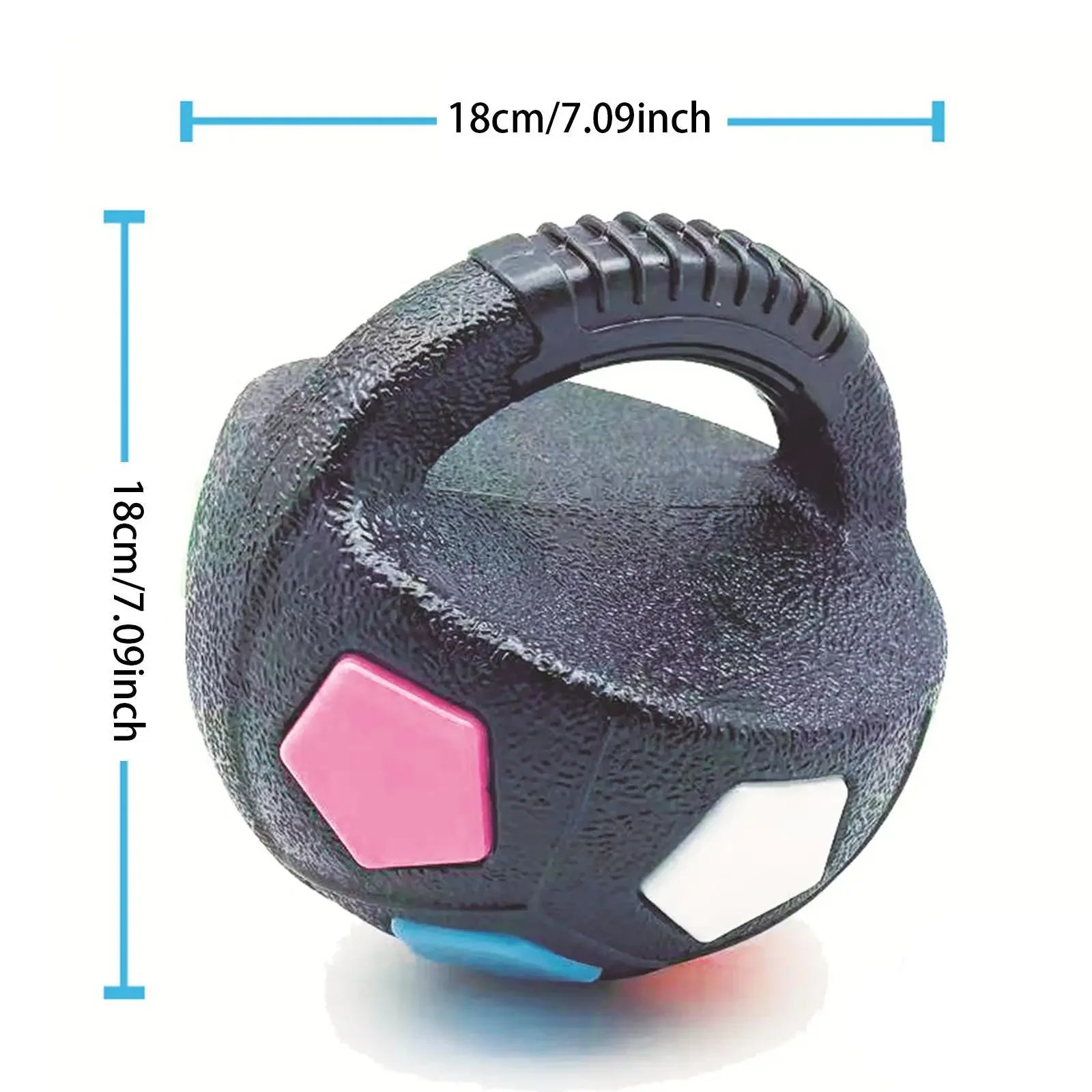 Squeaky Soccer Ball Dog Toy with Handle – Tug of War & Fetch Toy for All Breeds