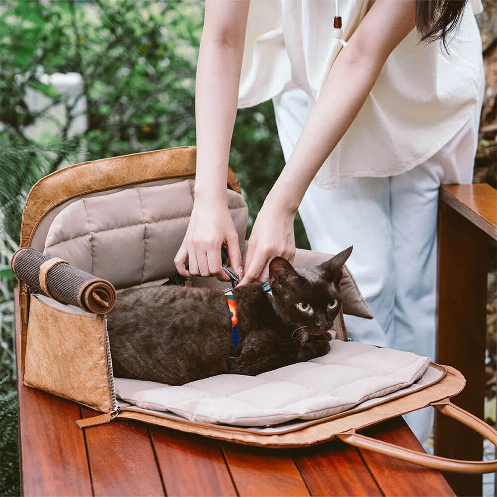 Winter Pet Carrier Bag — Windproof Warm Travel Handbag for Small Dogs & Cats