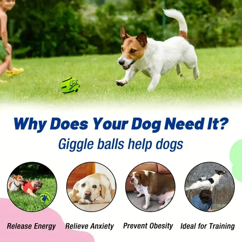 Interactive Giggle Ball Dog Toy — IQ Training & Mental Stimulation