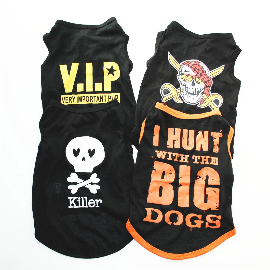 Funny Letter Print Dog Shirts for Small Dogs – Soft Breathable Summer Pet T-Shirts