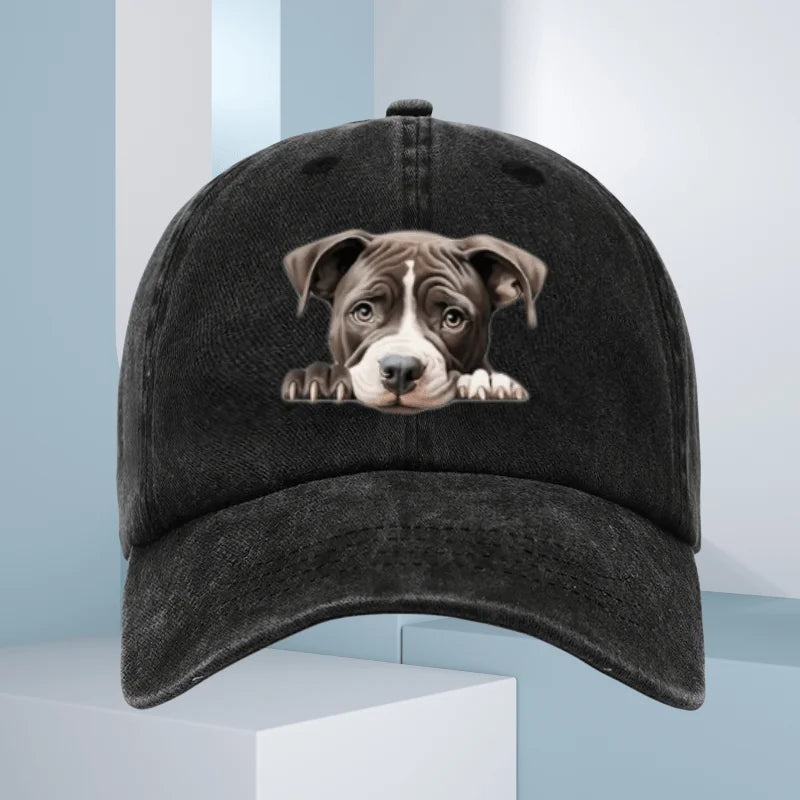 Dog Print Baseball Cap — Adjustable Unisex Hat for Outdoor & Casual Wear