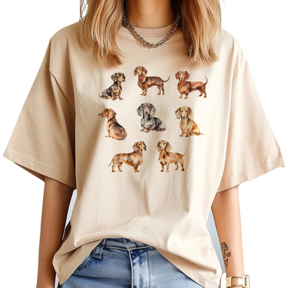 Funny Dachshund Print T-Shirt – Cute Dog Lover Tee