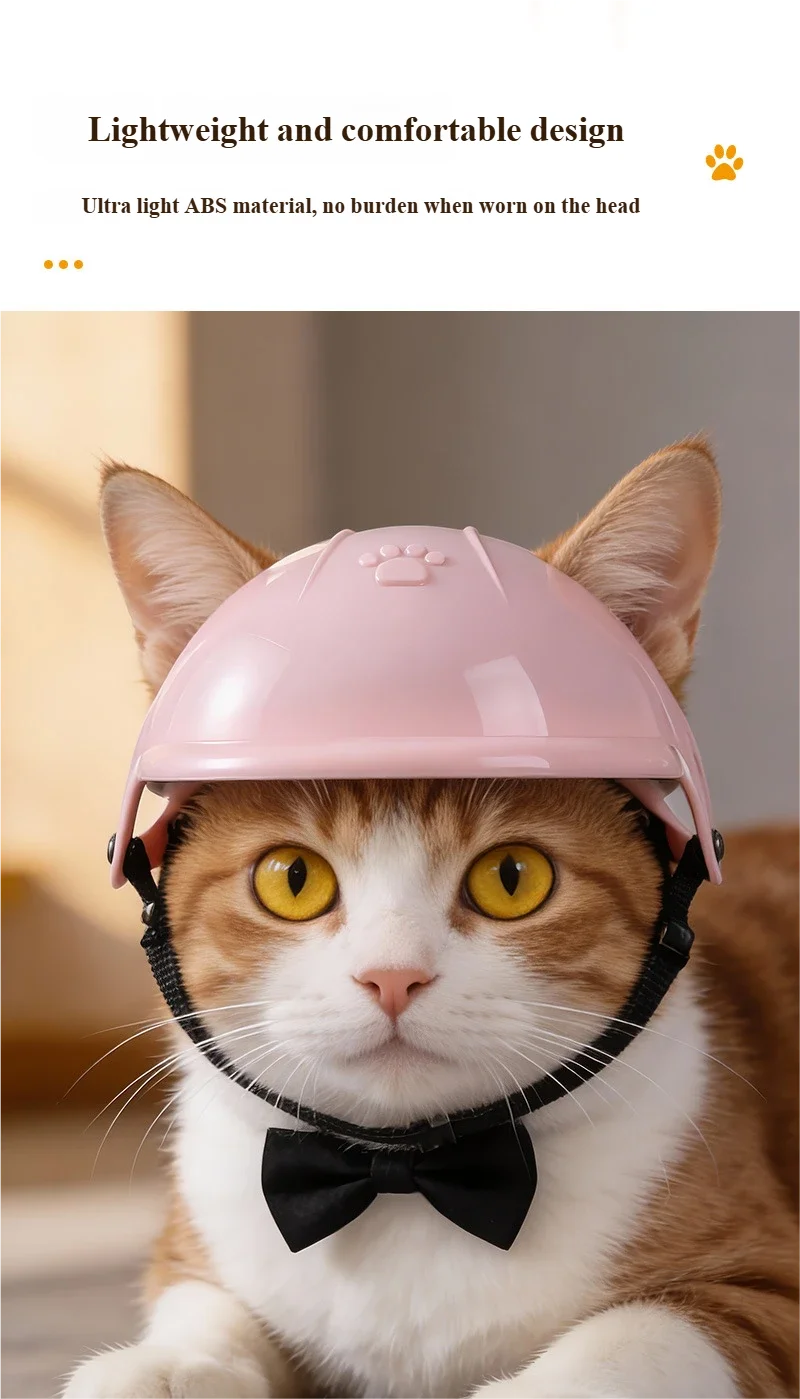Pet Motorcycle Helmet for Dogs & Cats – Cute Outdoor Headwear Accessory