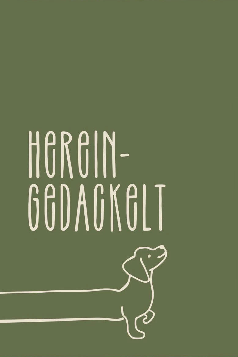 Minimalist Dachshund Dopamine Poster – Fun Puppy Wall Art Print