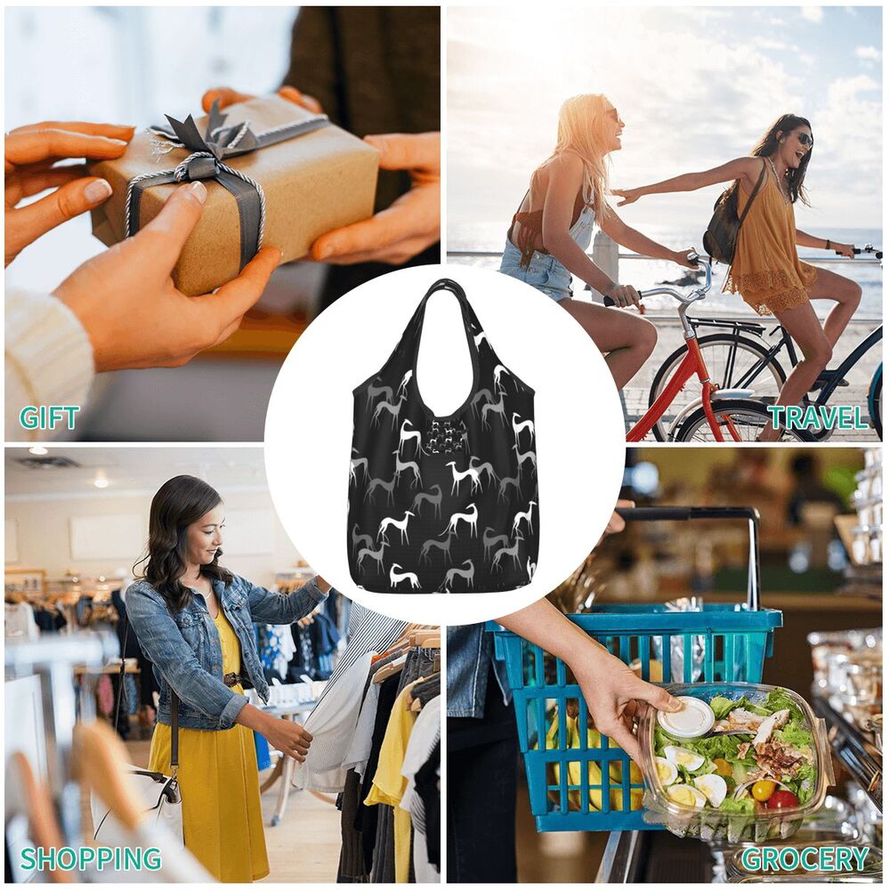 Greyhound Tote Bag — All-Over Print Sighthound Shopping Bag