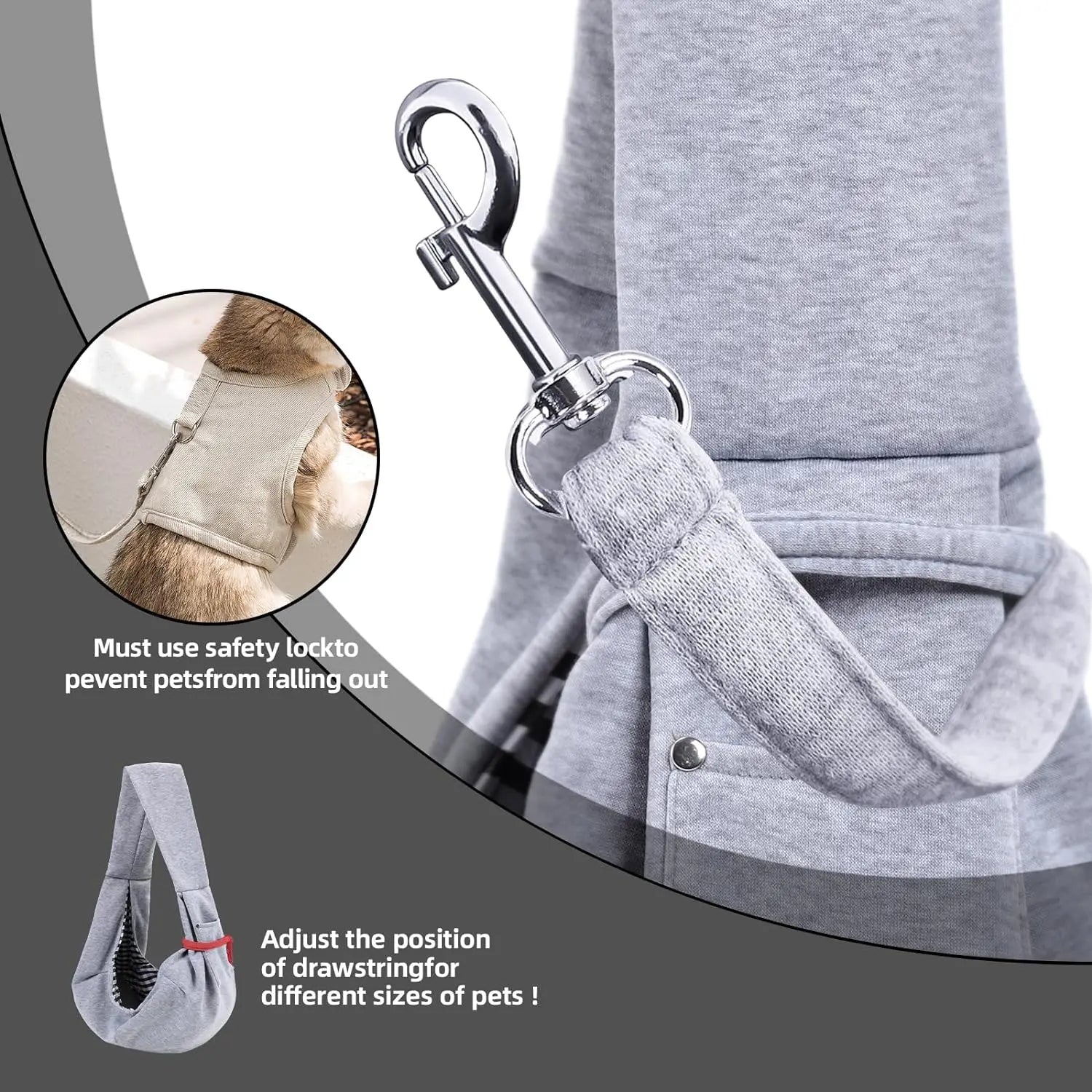 Dog Carrier Sling — Hands-Free Pet Sling for Small Dogs & Cats