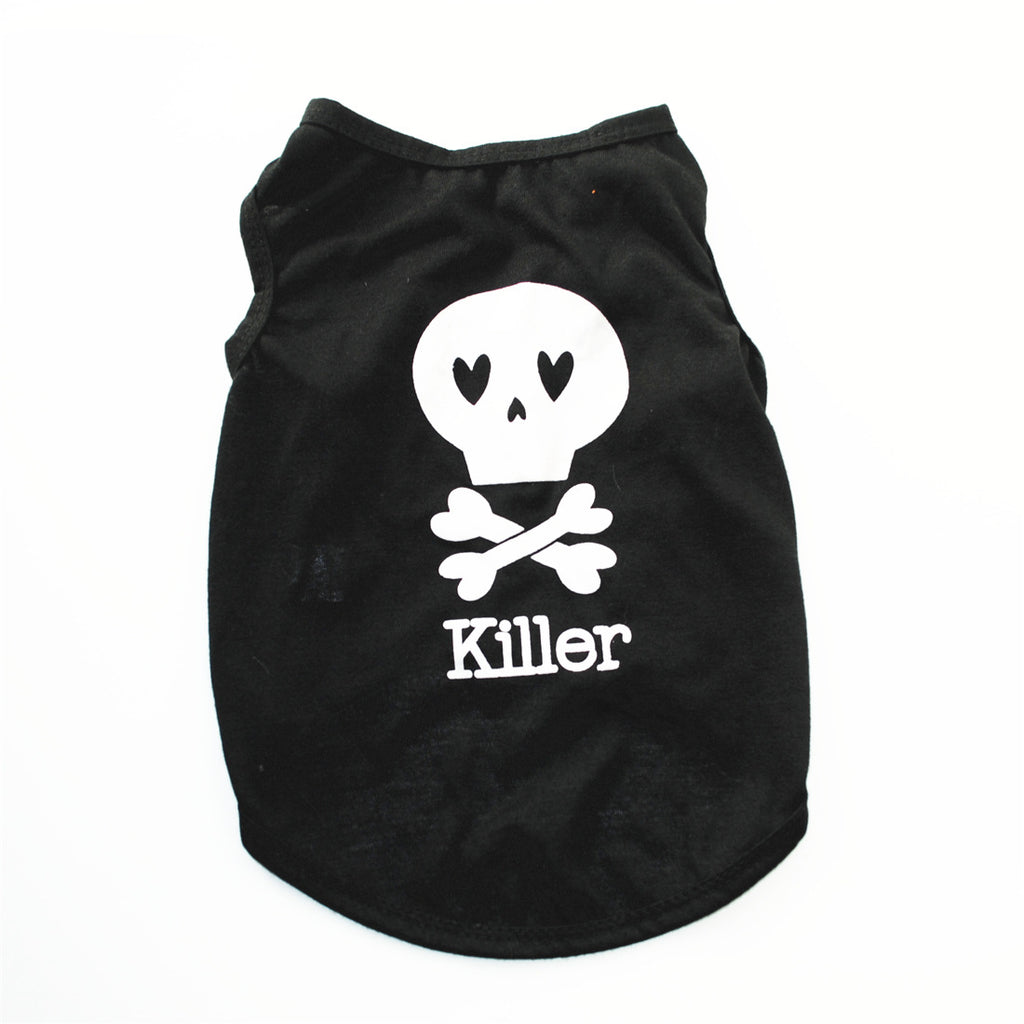 Funny Letter Print Dog Shirts for Small Dogs – Soft Breathable Summer Pet T-Shirts
