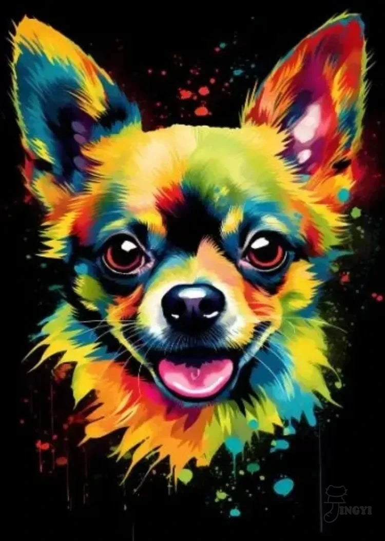 Chihuahua 5D Diamond Painting Kit — DIY Mosaic Embroidery Art for Dog Lovers