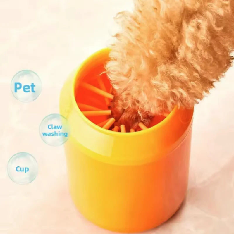 Dog Paw Cleaner Cup with Soft Silicone Combs