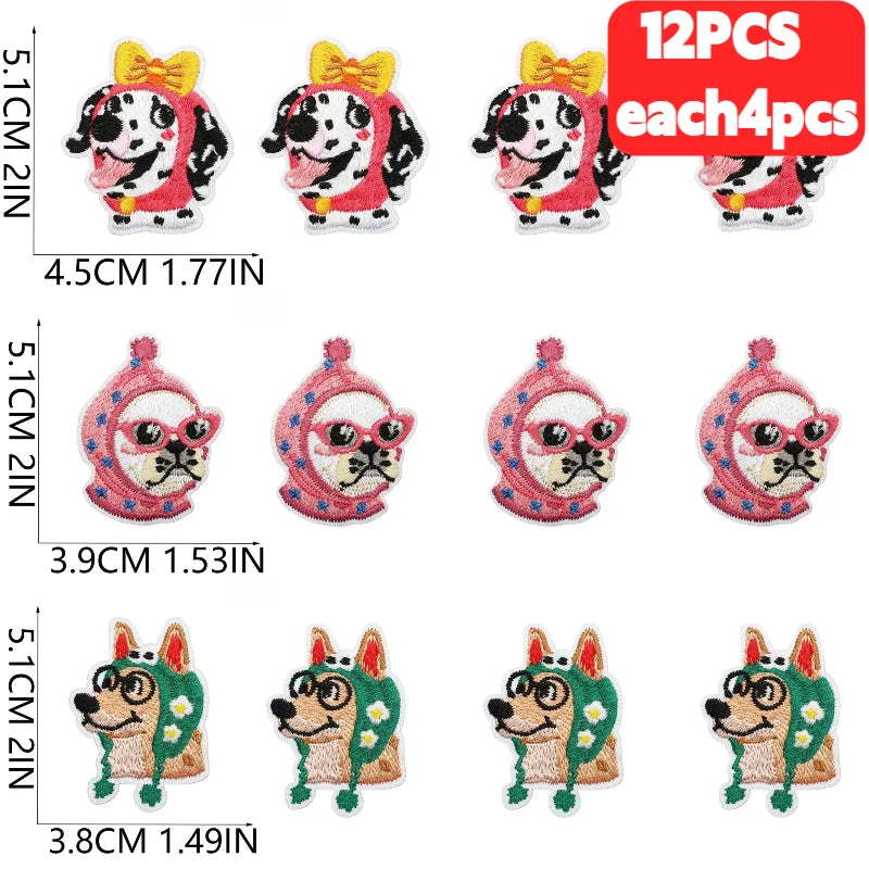 Dog Breed Embroidery Patches Pack – Iron-On Patches for Dog Lovers