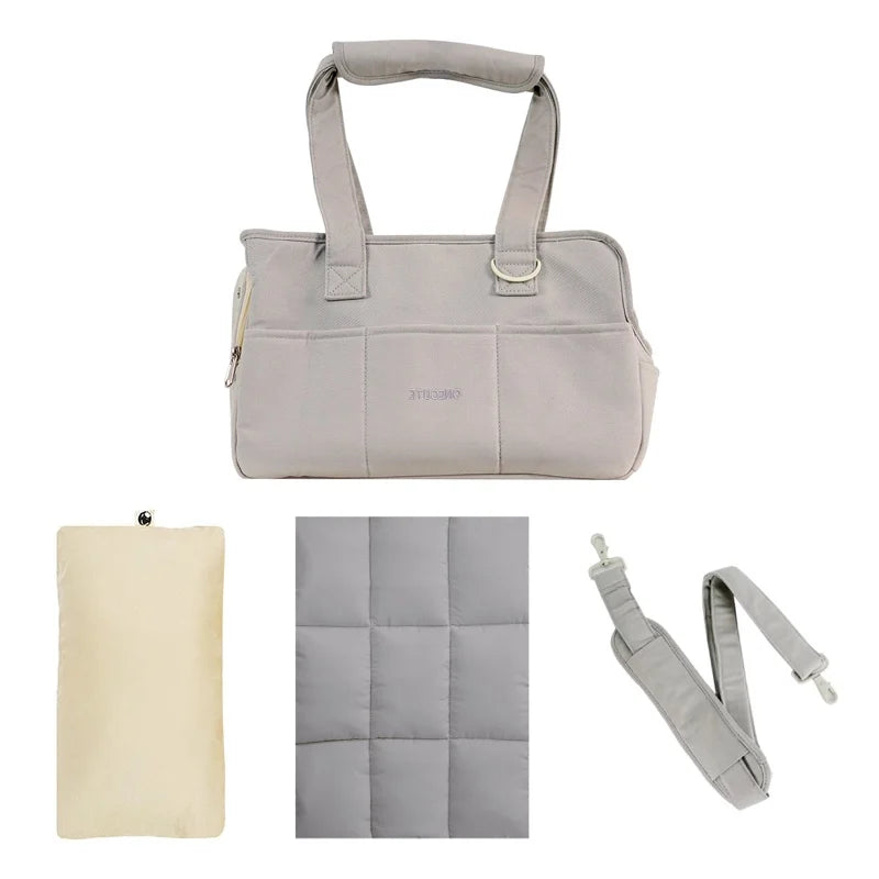 Portable Shoulder Dog Carrier Bag — Cotton Handbag for Small Dogs & Cats