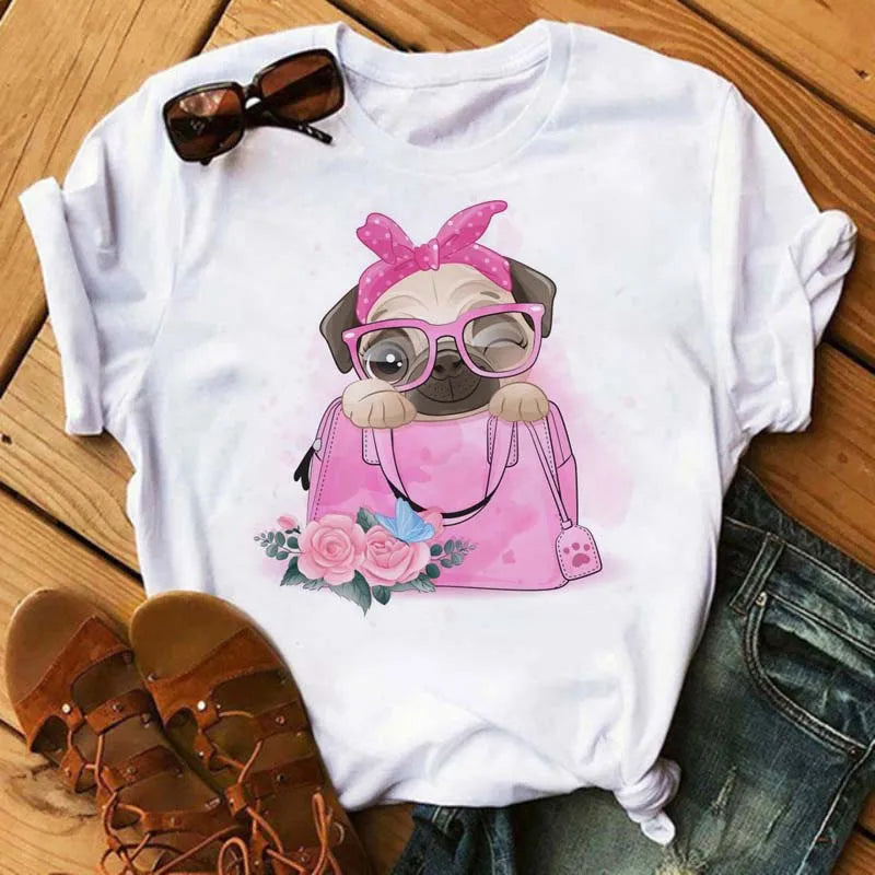 French Bulldog T-Shirt — Harajuku Animal Print Tee for Dog Lovers