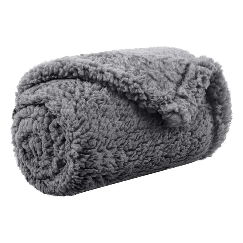 Velvet Warmth Pet Blanket — Soft Coral Fleece Mat for Dogs & Cats