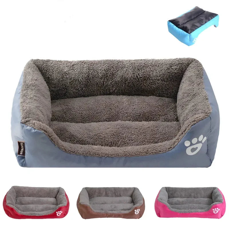 Paw Sofa Dog Bed — Waterproof Fleece Pet Bed for Small to Large Dogs (S–3XL)