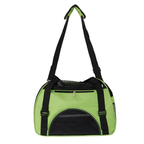 Breathable Waterproof Pet Carrier Handbag — Hollow-Out Mesh Bag for Dogs & Cats