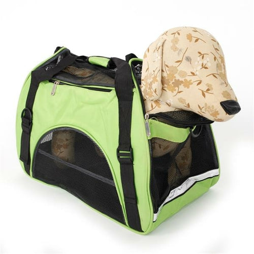 Breathable Waterproof Pet Carrier Handbag — Hollow-Out Mesh Bag for Dogs & Cats