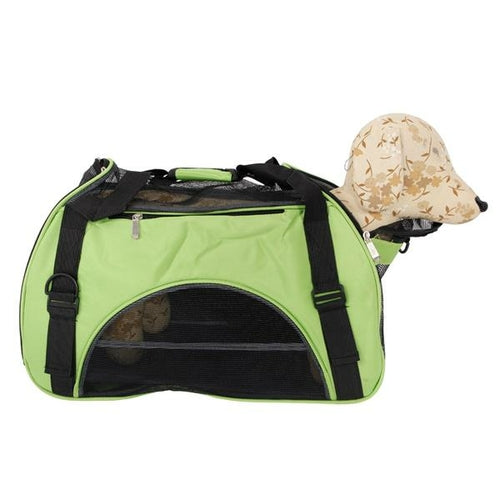 Breathable Waterproof Pet Carrier Handbag — Hollow-Out Mesh Bag for Dogs & Cats