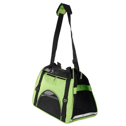 Breathable Waterproof Pet Carrier Handbag — Hollow-Out Mesh Bag for Dogs & Cats